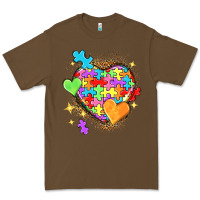 Cacao Autism hearts Premium Tee - NancyCooperArtShop