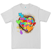 Dove Grey Autism hearts Premium Tee - NancyCooperArtShop