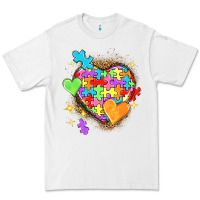 White Autism hearts Premium Tee - NancyCooperArtShop