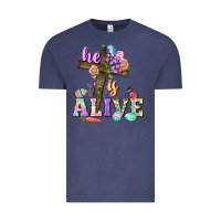 Vintage Denim He is alive Easter Day Vintage Tee - CowGirlArtShop