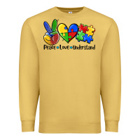 Antique Gold peace love  cure Premium Sweatshirt - AdoDesignShop