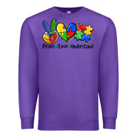 Purple peace love  cure Premium Sweatshirt - AdoDesignShop