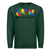 Sports Green peace love  cure Premium Sweatshirt - AdoDesignShop