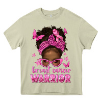 Mossy afro messy bun breast cancer warrior Heavy Core Tee - texasbilliewilder