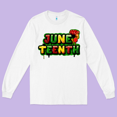 Juneteenth Long Sleeve Tee Designed By Fadigitalartstudio
