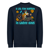 Navy easter a lot can happen in three days western sunflowers Heavyweight Sweatshirt - Artiststas