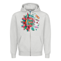 Dove Grey western  pacu nurse medical instruments Zipper Hoodie - BarkalooDesign