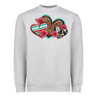 Heather Grey easter spring western hearts Heavyweight Sweatshirt - Artiststas