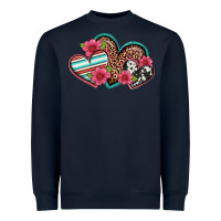 Navy easter spring western hearts Heavyweight Sweatshirt - Artiststas