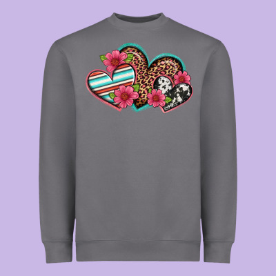 Easter Spring Western Hearts Heavyweight Sweatshirt Designed By Artiststas