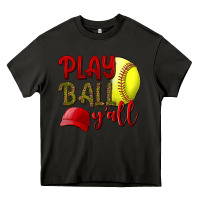 Asphalt Play ball y'all Softball Heavy Core Tee - NancyCooperArtShop