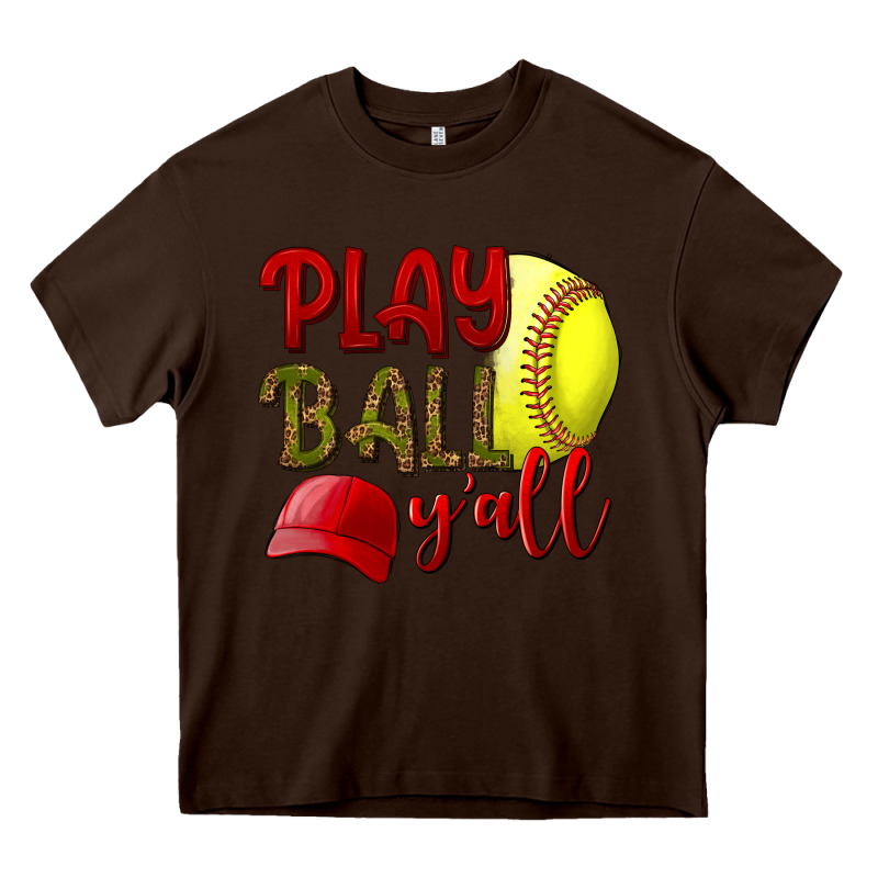Play Ball Y'all Softball Heavy Core Tee by NancyCooperArtShop | Teevron
