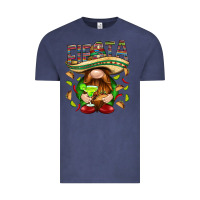 Vintage Denim Fiesta gnome with tacos Mexico Vintage Tee - HowdyJamesFarm