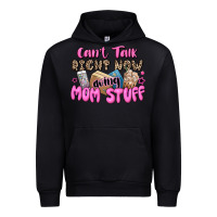 Black can't talk right now doing mom stuff Urban Hoodie - JahusDesignShop