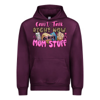 Mauve Wine can't talk right now doing mom stuff Urban Hoodie - JahusDesignShop