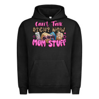 Pigment Black can't talk right now doing mom stuff Urban Hoodie - JahusDesignShop