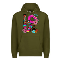 Army Green Love Summer Premium Hoodie - CowhideDigitalArt