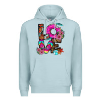 Blue Mist Love Summer Premium Hoodie - CowhideDigitalArt