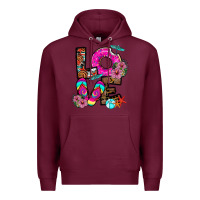 Burgundy Love Summer Premium Hoodie - CowhideDigitalArt
