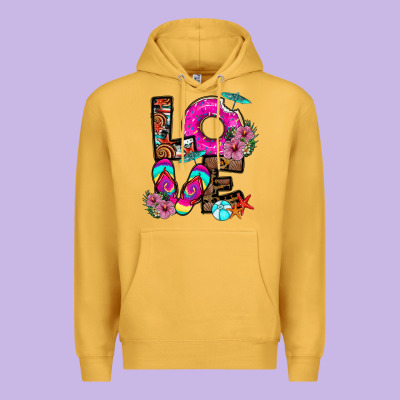 Love Summer Premium Hoodie Designed By Cowhidedigitalart