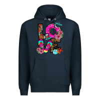Navy Love Summer Premium Hoodie - CowhideDigitalArt