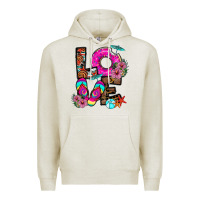 Oatmeal Heather Love Summer Premium Hoodie - CowhideDigitalArt