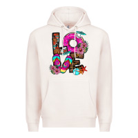 Pale Pink Love Summer Premium Hoodie - CowhideDigitalArt