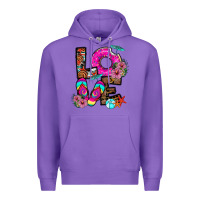 Purple Love Summer Premium Hoodie - CowhideDigitalArt