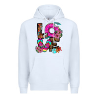 White Love Summer Premium Hoodie - CowhideDigitalArt
