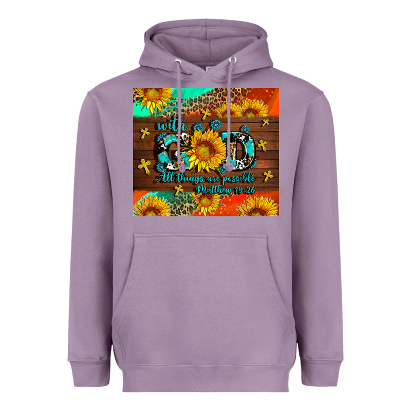 With God All Things Are Possible Heavyweight Hoodie by AdoDesignShop | Teevron