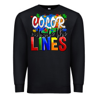 Black color outside the lines Premium Sweatshirt - AdoDesignShop