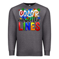 Charcoal Heather color outside the lines Premium Sweatshirt - AdoDesignShop