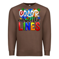 Chestnut color outside the lines Premium Sweatshirt - AdoDesignShop