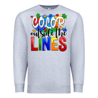 Heather Grey color outside the lines Premium Sweatshirt - AdoDesignShop