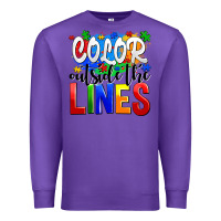 Purple color outside the lines Premium Sweatshirt - AdoDesignShop