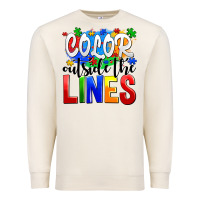 Sandshell color outside the lines Premium Sweatshirt - AdoDesignShop