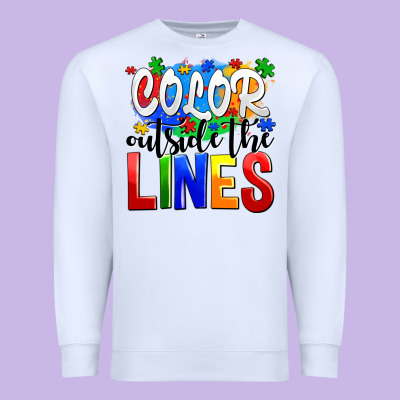 Color Outside The Lines Premium Sweatshirt Designed By Adodesignshop