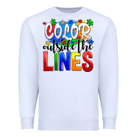 White color outside the lines Premium Sweatshirt - AdoDesignShop