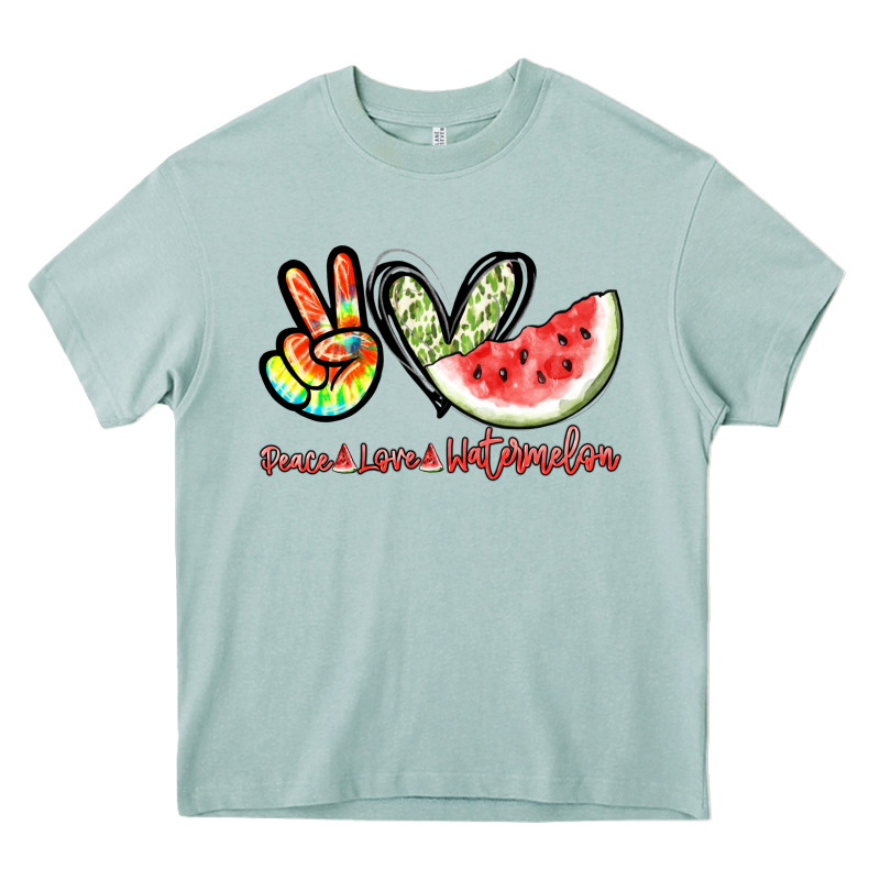 Peace Love Watermelon Heavy Core Tee by NancyCooperArtShop | Teevron