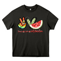 Asphalt Peace love watermelon Heavy Core Tee - NancyCooperArtShop