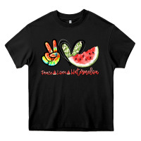 Black Peace love watermelon Heavy Core Tee - NancyCooperArtShop