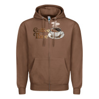 Chestnut coffee time Zipper Hoodie - BarkalooDesign