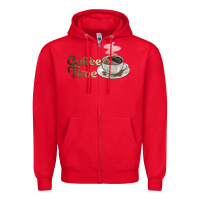 Red coffee time Zipper Hoodie - BarkalooDesign