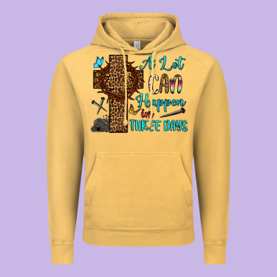 Easter Day A Lot Can Happen In Three Days Vintage Hoodie Designed By Oliviacreatesart