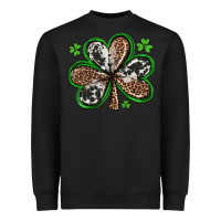 Black western st patricks day shamrocks Heavyweight Sweatshirt - Artiststas