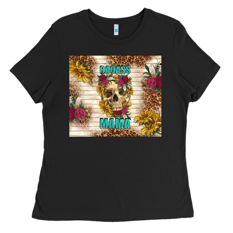 Badass Mama With Flowers Ladies Tee by TumblerDesignByShophia | Teevron