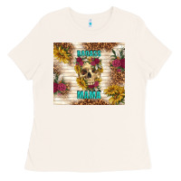Bone badass mama with flowers Ladies Tee - TumblerDesignByShophia