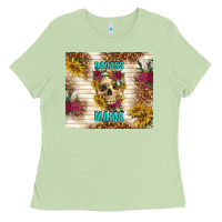 Matcha badass mama with flowers Ladies Tee - TumblerDesignByShophia
