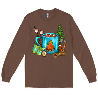 Chestnut Camping Coffee Long Sleeve Tee - FaDigitalArtStudio
