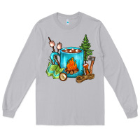 Moon Dust Camping Coffee Long Sleeve Tee - FaDigitalArtStudio
